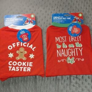Vibrant Life Holiday Pet Tees - Red Size Small